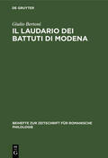 Bertoni |  Il laudario dei battuti di Modena | Buch |  Sack Fachmedien