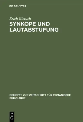 Gierach |  Synkope und Lautabstufung | Buch |  Sack Fachmedien