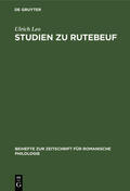 Leo |  Studien zu Rutebeuf | Buch |  Sack Fachmedien