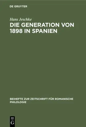 Jeschke | Die Generation von 1898 in Spanien | E-Book | www.sack.de