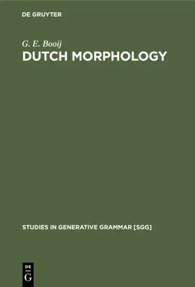 Booij |  Dutch Morphology | Buch |  Sack Fachmedien