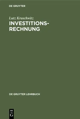 Kruschwitz | Investitionsrechnung | E-Book | sack.de