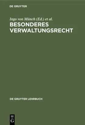 Münch / Badura |  Besonderes Verwaltungsrecht | eBook | Sack Fachmedien