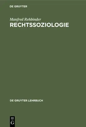 Rehbinder | Rechtssoziologie | E-Book | sack.de