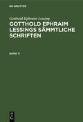 Lessing / Lachmann |  Gotthold Ephraim Lessing: Gotthold Ephraim Lessings Sämmtliche Schriften. Band 11 | Buch |  Sack Fachmedien