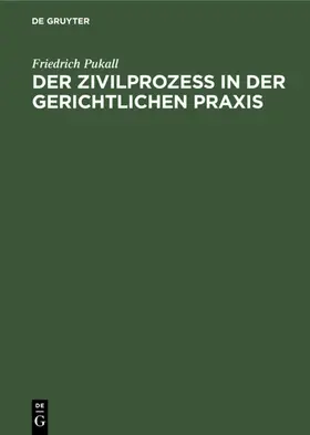 Pukall |  Der Zivilprozeß in der gerichtlichen Praxis | Buch |  Sack Fachmedien