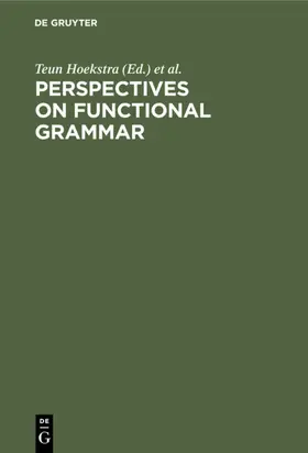 Hoekstra / Hulst / Moortgat | Perspectives on Functional Grammar | E-Book | sack.de