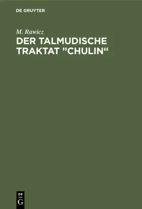 Rawicz | Der talmudische Traktat „Chulin“ | E-Book | www.sack.de