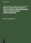 Ebermayer / Rosenberg / Lobe |  Allgemeiner Teil | Buch |  Sack Fachmedien