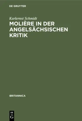 Schmidt |  Molière in der angelsächsischen Kritik | eBook | Sack Fachmedien