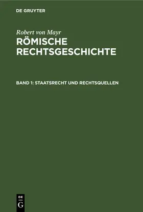 Mayr / [unknown] |  Staatsrecht und Rechtsquellen | eBook | Sack Fachmedien