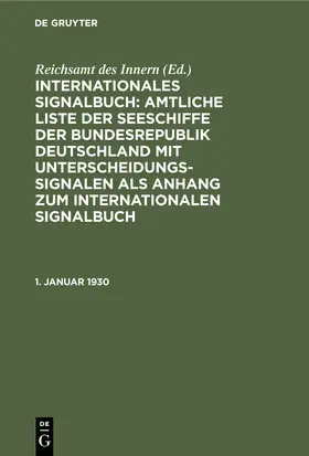 1. Januar 1930 | Buch | 978-3-11-234545-0 | www.sack.de