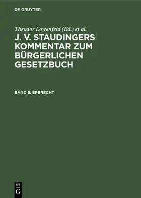 Lowenfeld / Riezler |  Erbrecht | eBook | Sack Fachmedien