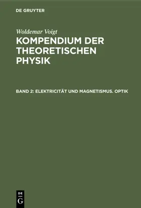 Voigt |  Elektricität und Magnetismus. Optik | eBook | Sack Fachmedien