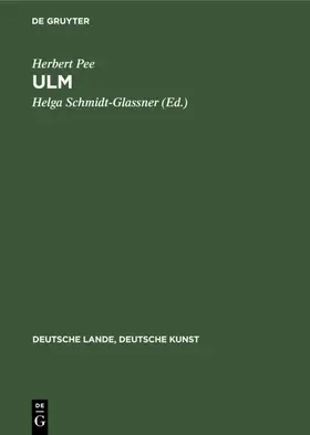 Pee / Schmidt-Glassner | Ulm | Buch | 978-3-11-235025-6 | www.sack.de