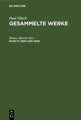 Albrecht | Sein und Sinn | Buch | 978-3-11-235707-1 | www.sack.de