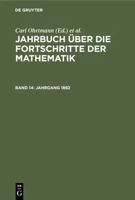 Lampe / Ohrtmann / Henoch |  Jahrgang 1882 | Buch |  Sack Fachmedien
