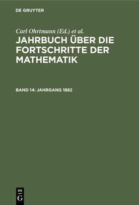 Ohrtmann / Henoch / Lampe |  Jahrgang 1882 | eBook | Sack Fachmedien