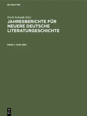 Schmidt |  Jahr 1890 | eBook | Sack Fachmedien