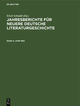 Schmidt |  Jahr 1893 | eBook | Sack Fachmedien