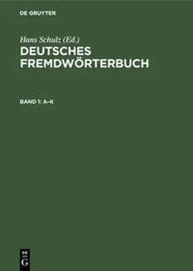 Schulz |  A-K | Buch |  Sack Fachmedien