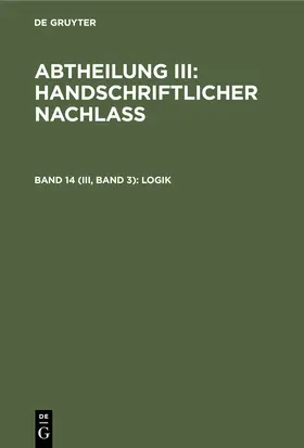 Degruyter |  Logik | Buch |  Sack Fachmedien