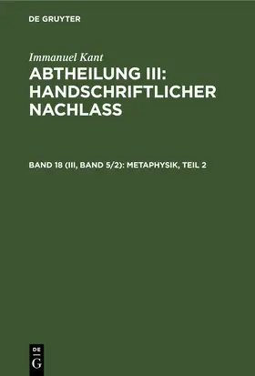 Metaphysik, Teil 2 | E-Book | www.sack.de