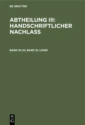 Degruyter |  Logik | Buch |  Sack Fachmedien