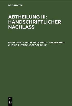 Mathematik – Physik und Chemie, Physische Geographie | E-Book | sack.de