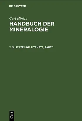 Hintze / Chudoba |  Silicate und Titanate | Buch |  Sack Fachmedien