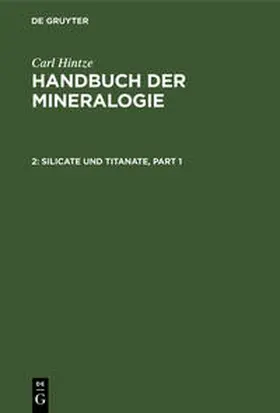 Chudoba / Hintze |  Silicate und Titanate | eBook | Sack Fachmedien