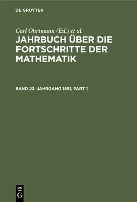 Lampe / Ohrtmann / Henoch |  Jahrgang 1891 | Buch |  Sack Fachmedien
