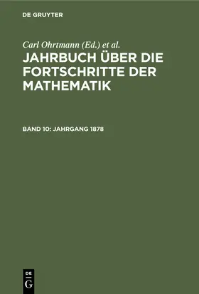 Lampe / Ohrtmann / Henoch | Jahrgang 1878 | Buch | 978-3-11-236283-9 | sack.de