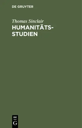Sinclair |  Humanitätsstudien | eBook | Sack Fachmedien