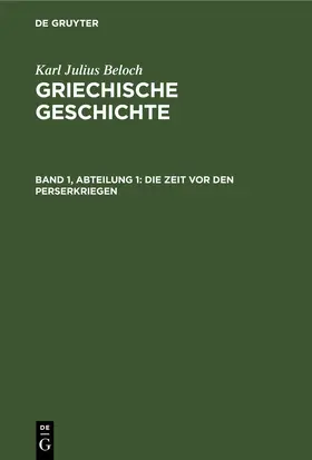 Beloch | Die Zeit vor den Perserkriegen | E-Book | www.sack.de