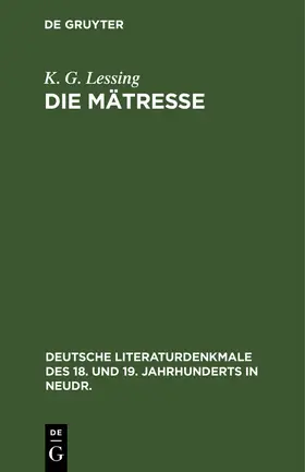 Lessing |  Die Mätresse | Buch |  Sack Fachmedien