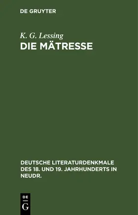 Lessing | Die Mätresse | E-Book | www.sack.de