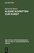 Meyer |  Kleine Schriften zur Kunst | eBook | Sack Fachmedien