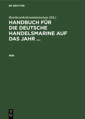 Reichsverkehrsministerium | 1898 | Buch | 978-3-11-237087-2 | sack.de