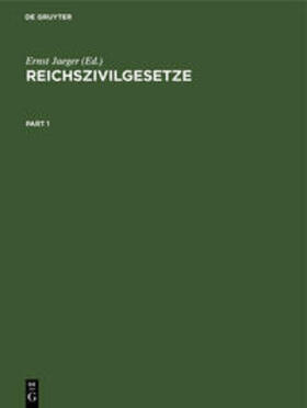 Jaeger | Reichszivilgesetze | Buch | 978-3-11-237137-4 | sack.de