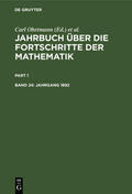 Lampe / Ohrtmann / Henoch |  Jahrgang 1892 | Buch |  Sack Fachmedien