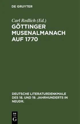 Redlich | Göttinger Musenalmanach auf 1770 | E-Book | www.sack.de