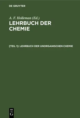Holleman |  Lehrbuch der unorganischen Chemie | Buch |  Sack Fachmedien