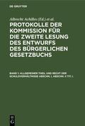 Achilles / Gebhard / Spahn |  Allgemeiner Theil und Recht der Schuldverhältnisse Abschn. I, Abschn. II Tit. I. | eBook | Sack Fachmedien