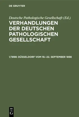  Düsseldorf vom 19.–22. September 1898 | eBook | Sack Fachmedien