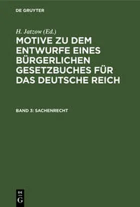 Jatzow |  Sachenrecht | Buch |  Sack Fachmedien