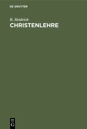 Heidrich | Christenlehre | E-Book | www.sack.de