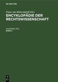 Kohler |  Encyklopädie der Rechtswissenschaft. Band 2 | Buch |  Sack Fachmedien