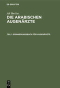 Hirschberg / Ali Ibn Isa / Lippert |  Erinnerungsbuch für Augenärzte | eBook | Sack Fachmedien
