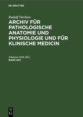 Orth |  Rudolf Virchow: Archiv für pathologische Anatomie und Physiologie und für klinische Medicin. Band 205 | Buch |  Sack Fachmedien